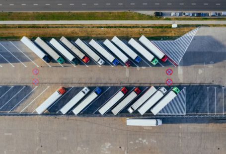 Logistic - parked trucks